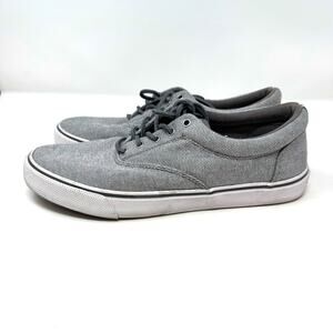 Sperry Halyard CVO Canvas Sneakers Shoes Mens 10 Gray Casual Preppy Nautical